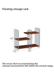 Storage Rack, Cosmetic Acrylic Storage Box, Dressing Table Desktop, Double-Layered Skincare Product, Perfume Display Stand, Display Rack. - walnut - View 8