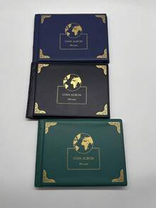 1pc Commemorative Coin Collector Holder, Coin Album With 300Transparent PVC Slots For Storing Ancient Coins And Commemorative Coins, Ideal For Pressed Coin Passports, Coin Display Storage Box - Green - View 5