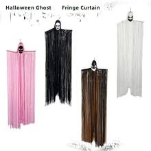 1 PC Halloween Decor Prop DIY Tassel Large Ghost Hanging Ornament, Ghost House Yard Atmosphere Decoration, Ghost Face Hanging Ghost Pendant - Ghost - View 9