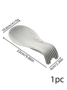 Haus Hana 1Pc/2Pcs Curved Spoon Rest Pad, Soft Thick Silicone Material, Striped Embossed Surface Texture, Heat-Resistant Anti-Slip Design With Liquid Drainage, Keeps Kitchen Counter Tidy, Placed Beside Stoves, For Home Cooks Daily Cooking And Food Prep Use - Multicolor - View 23