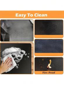 1PC Outdoor BBQ Grill Mat, Fire Resistant Oil-Proof Stain-Proof Protective Pad For Wood Deck & Lawn, Multi-Use High Temp Heat Insulation Fire Pit Mat, Durable Easy Clean, For Camping, Patio, Backyard - A - View 5