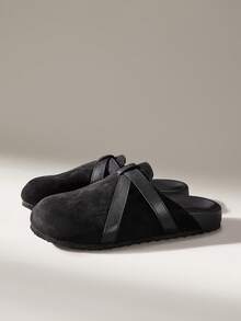 Solecia Cross Strap Design Retro Comfortable Shoes Travel Vacation Wear - Black - View 1