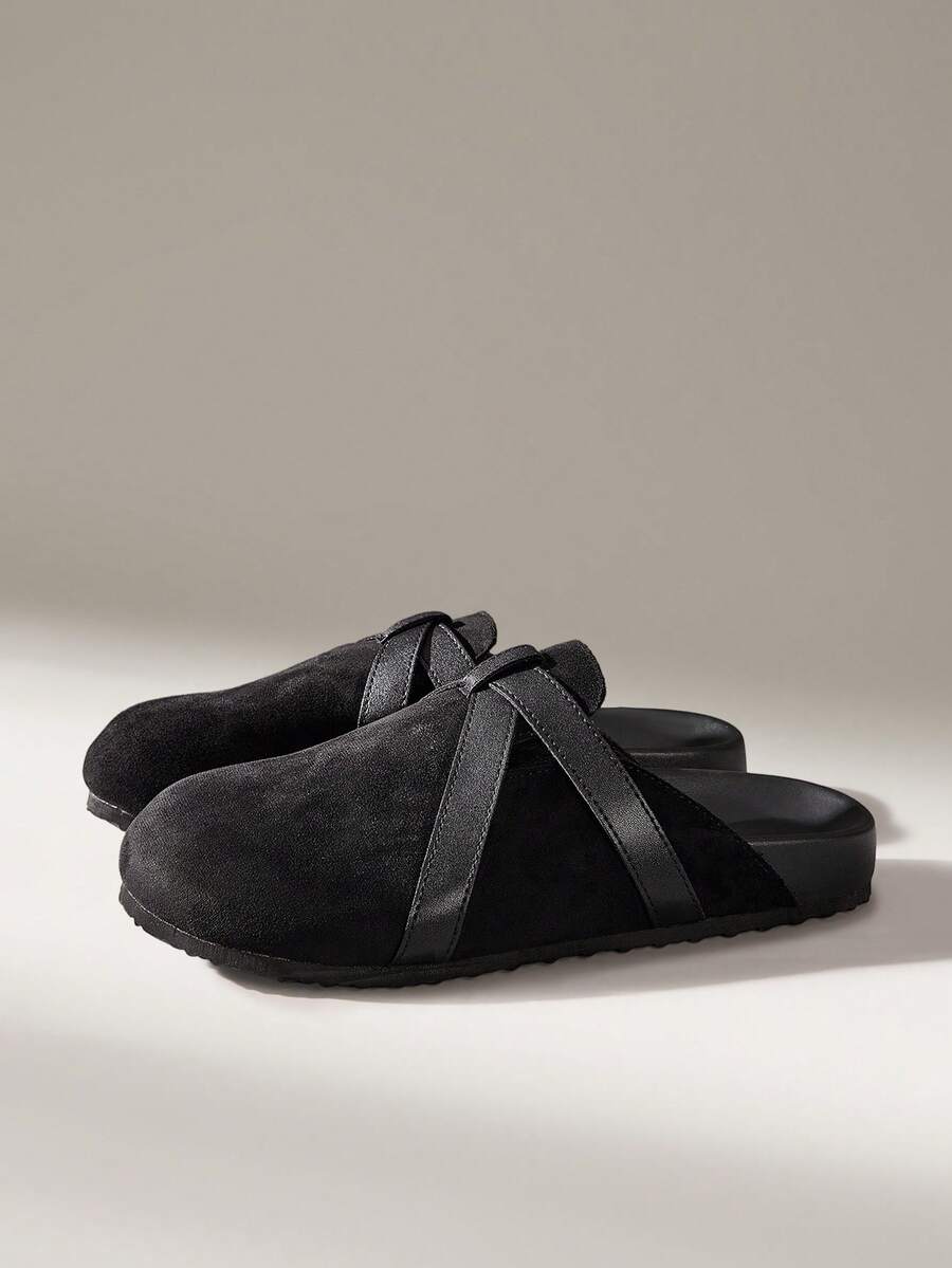 Solecia Cross Strap Design Retro Comfortable Shoes Travel Vacation Wear - Black - View 1