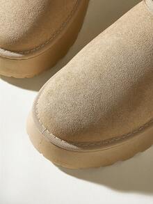 CUCCOO EASI Casual Comfort Thick Bottom Warm Women Snow Boots - Beige 555 - View 8