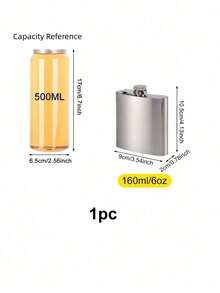 1 Piece Stainless Steel With Leakproof Liquor Flask, Small Funnel, Portable Bar, BBQ & Travel Bottle, Unisex, Holiday Gift - Silver - View 11