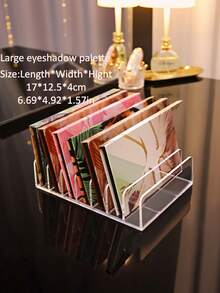 1pc Solid CD Vinyl Record Rack Desktop Divided Stand For Album Tape Disc Media Storage Collectible Shelf Office Living Room Bedroom Space Saving Functional Convenient Practical Home Supplies Must Have - various - View 7