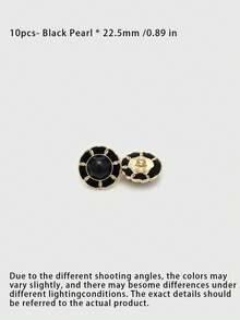 1 Pack 10 Pcs High‑End Hand Woven Pearl Buttons Metal Rope‑Thread Decorative Fasteners For Elegant Outerwear Tweed Coats Suits Blazers Hand‑Sewn Clothing Sewing Accessories - 10pcs - View 12