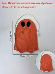Halloween Ghost Drawstring Storage Bag, DIY Holiday Candy Favor Bag, Party Decor Prop - one size fits all - View 13