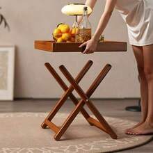 Foldable Coffee Table, Living Room Sofa Side Small Tea Table, Bedroom Nightstand, Portable Design, Suitable For Indoor, Patio, Camping, Space-Saving Living Room Furniture, Balcony, Terrace - Multicolor - View 3