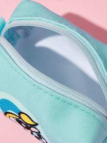 THE POWERPUFF GIRLS X SHEIN 通用卡通角色印花寵物散步四合一套裝，印花背心式胸背帶附牽繩、項圈與排泄物收納袋，適用狗與貓的戶外散步裝備，多種尺寸 - 藍色 - 查看 12