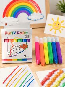 3D Fluffy Popcorn Pen Set - Multi Colored, Easy To Use, Suitable For Various Surfaces, Can Create Raised Bubble Patterns On Paper, Fabric, Glass, And Wood. Quick Drying, No Shedding - Multicolor - View 6