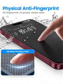 Teckwe 2pcs Full Coverage Matte Anti-Spy Screen Protector Compatible With Iphone 18 Pro Max/Duo, Frosted Privacy Film, 9H Upgraded Edge Protection, Anti-Peeling, Anti-Scratch, Easy Installation, Bubble-Free, Compatible With IPhone 18 Pro Max/Duo/17/17 Pro/17 Pro Max/17 Air/16 Pro Max/16 Plus/15 Pro Max/14/13/12/11 Series - Black - View 2
