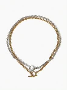 Vandermere New Simple Fashion Punk Style Women Stainless Steel OT Thick Link Chain Necklace Non Tarnish - OT thick O chain - View 4