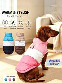 Dog Jacket 1 Piece Warm Autumn/Winter Cozy Fleece Blanket For Small And Medium Dogs With Windproof Coat For Outdoor Use Universal Pet Clothing - Multicolor - View 1