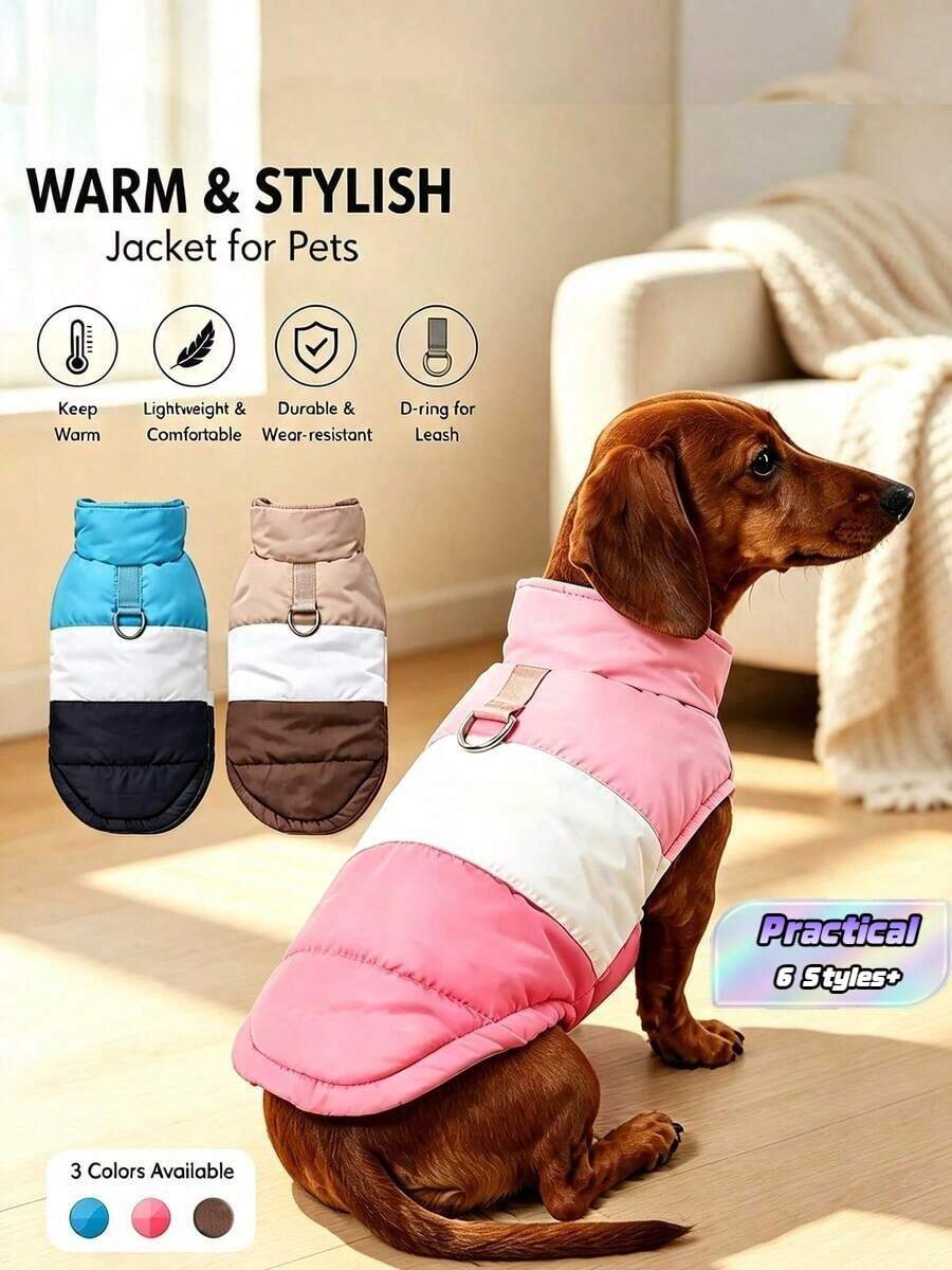 Dog Jacket 1 Piece Warm Autumn/Winter Cozy Fleece Blanket For Small And Medium Dogs With Windproof Coat For Outdoor Use Universal Pet Clothing - Multicolor - View 1