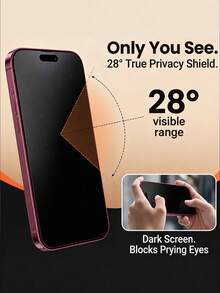 Teckwe 2 buah Pelindung Layar Privasi Matte Kompatibel dengan iPhone 18 Pro Max, Terbuat dari Film TPU Lembut (Bukan Kaca Tempered), Anti Jatuh dan Anti Benturan, Pelindung Layar dengan Fungsi Privasi, Kompatibel dengan iPhone 18 Pro Max/18 Pro/Duo/17 Pro Max/16/15/14/13/12/11/XS/8/7, Bahan Non-Kaca - Hitam - View 2