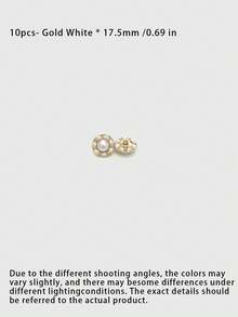 1 Pack 10 Pcs High‑End Hand Woven Pearl Buttons Metal Rope‑Thread Decorative Fasteners For Elegant Outerwear Tweed Coats Suits Blazers Hand‑Sewn Clothing Sewing Accessories - 10pcs - View 13