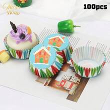 Muroi Mono 100 Cake Cups, Heat-Resistant, Suitable For Holding And Decorating Desserts. It Is Suitable For Family Gatherings, Dessert Shops, Parties, Halloween And Other Festivals To Make Cakes. - Style 4 - View 10
