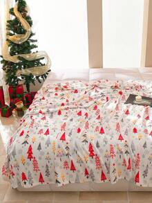 Cirelle Christmas Tree Throw Blanket, Ultra Soft Plush Fleece Blanket For Couch Sofa Bed, Flannel Holiday Decorative Christmas Blanket With Snowflake Pattern, Winter Seasonal Holiday Gift - Red and White - View 5