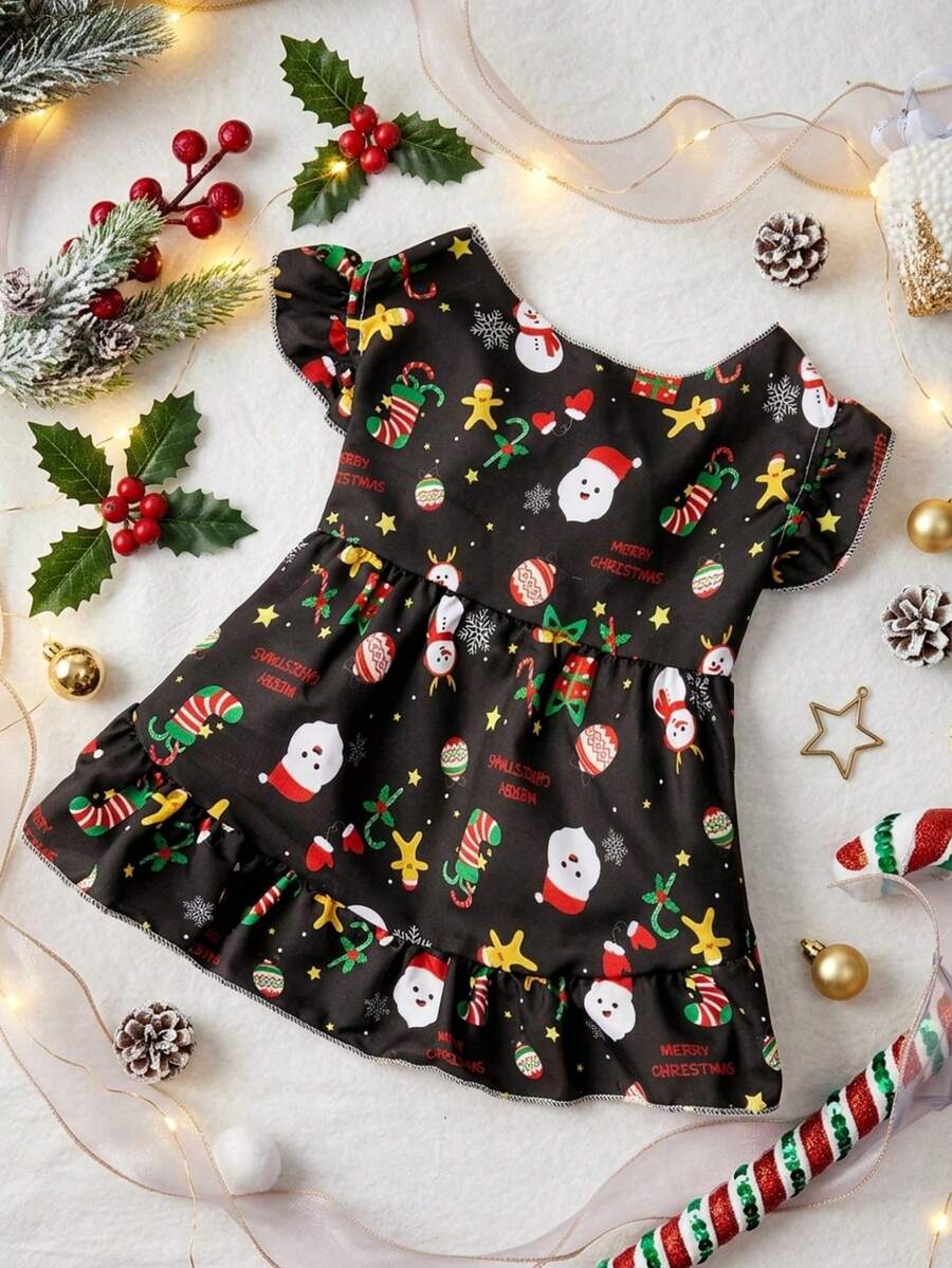 PETSIN 1pc Christmas Dog Clothes Santa Claus Princess Dress - Multicolor - View 1