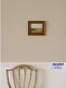 Removable Adhesive Wallpaper With Simple Antique Pink Pattern, Classic Modern Botanical Design, Timeless Traditional Wallpaper - 1PC - View 1