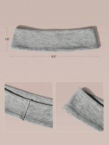 GLOWMODE FeatherFit™ 暖身吸汗彈性防滑抓地頭帶，適用瑜伽、皮拉提斯、健身房運動訓練與日常運動穿著 - 花灰色 - 查看 7