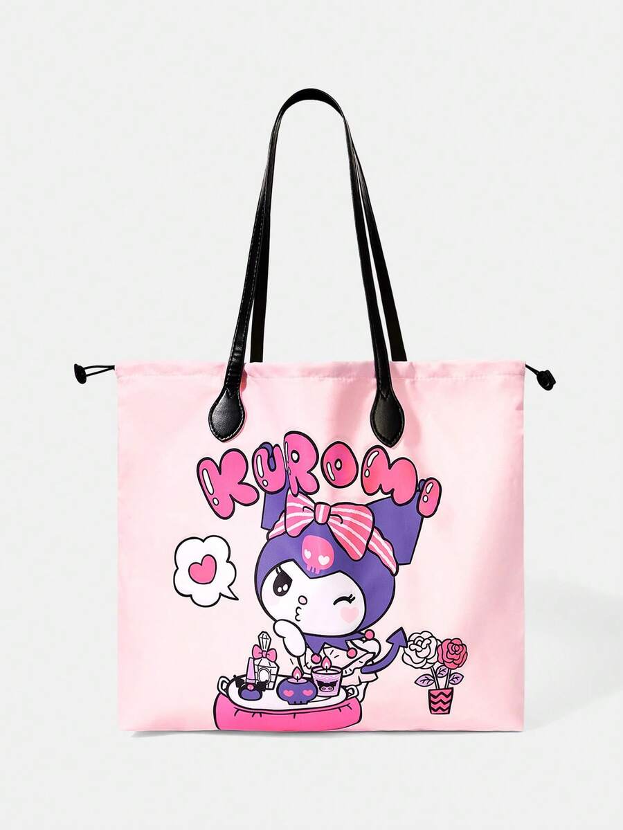 HELLO KITTY AND FRIENDS | SHEIN Women's Cartoon Printed Pattern Convenient Handbag - Sugar Pink - View 1