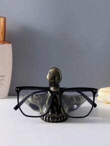 1PC Creative Resin Vintage Skull Eyeglass Holder Stand Organizer Tray For Fashion Glasses Key Jewelry Storage Desk Display Home Office Halloween Decor Gift - Multicolor - View 9