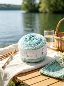 Large Thread,Gradient Needle Thick Thread, Hand Woven DIY Yarn, Hook Woven Fashionable Sweater, Noblewoman Shawl, Seven Star Blanket, Hat, Headband, 1 Pack=200g. - Light Mist Gradient - View 10