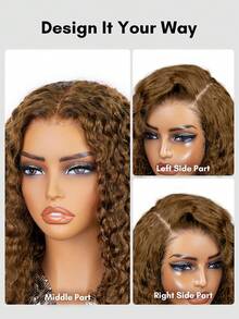 ALL READY WIG Wear Go 無膠富巧克力棕色捲髮 7x5 蕾絲封口假髮，預拔自然髮際線，180% 密度，18-24 英吋，柔軟彈力捲髮，易安裝，溫暖棕色，適合女性 - S5 - 查看 6