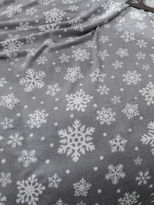 Cirelle Christmas Snowflake Throw Blanket, Ultra Soft Grey Fleece Blanket For Couch Sofa Bed, Flannel Winter Holiday Decorative Blanket With White Snowflake Pattern, Seasonal Gift - Grey - View 10