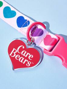 SHEIN X Care Bears Cartoon Bear & Heart Printed Pet Harness Leash 4Pcs Set, Adjustable Vest Harness, Leash, Collar & Poop Bag Pouch, Walking Gear For Dogs & Cats, Multiple Sizes Available - Multicolor - View 4