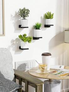 1 kệ treo tường nổi nhỏ 5 inch dùng trang trí phòng khách, phòng ngủ, phòng tắm, nhà và bếp, lý tưởng để trưng bày ảnh và cúp, trang trí nhà mùa thu - màu đen - Xem 3
