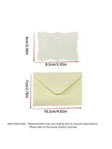 Mini Vintage Envelopes With Blank Wavy Note Cards, , Suitable For Wedding Invitations, Gift Cards, , Invitations, Birthday, Thanksgiving, And Christmas Greetings - B - View 2