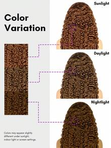 ALL READY WIG Wear Go 無膠富巧克力棕色捲髮 7x5 蕾絲封口假髮，預拔自然髮際線，180% 密度，18-24 英吋，柔軟彈力捲髮，易安裝，溫暖棕色，適合女性 - S5 - 查看 10