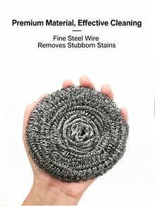 Galvanized Metal Steel Wire Ball Powerful Degreasing And Descaling Cleaning Ball Household Dishwashing Brush Pot Kitchen Cleaning Artifact Large Steel Wire Ball - 6Pcs - View 8