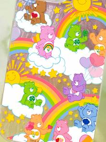 SHEIN X Care Bears Cartoon Printed Mobile Phone Case, With Mobile Phone Chain  , Suitable For 11-17 Pro Max - Multicolor - View 7