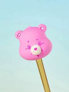 SHEIN X Care Bears مجموعة شوكة وملعقة دب الحب - وردي - مشاهدة 4