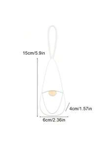 3Pcs Standard Size Knitted Wool Handmade Delicate Lightweight Hanging Design Forest Doll Pendants Faceless Man Ornaments For Christmas Tree Decoration Holiday Party Home Indoor Display Winter Season Festive Atmosphere Decor Accessory - Pink - View 4