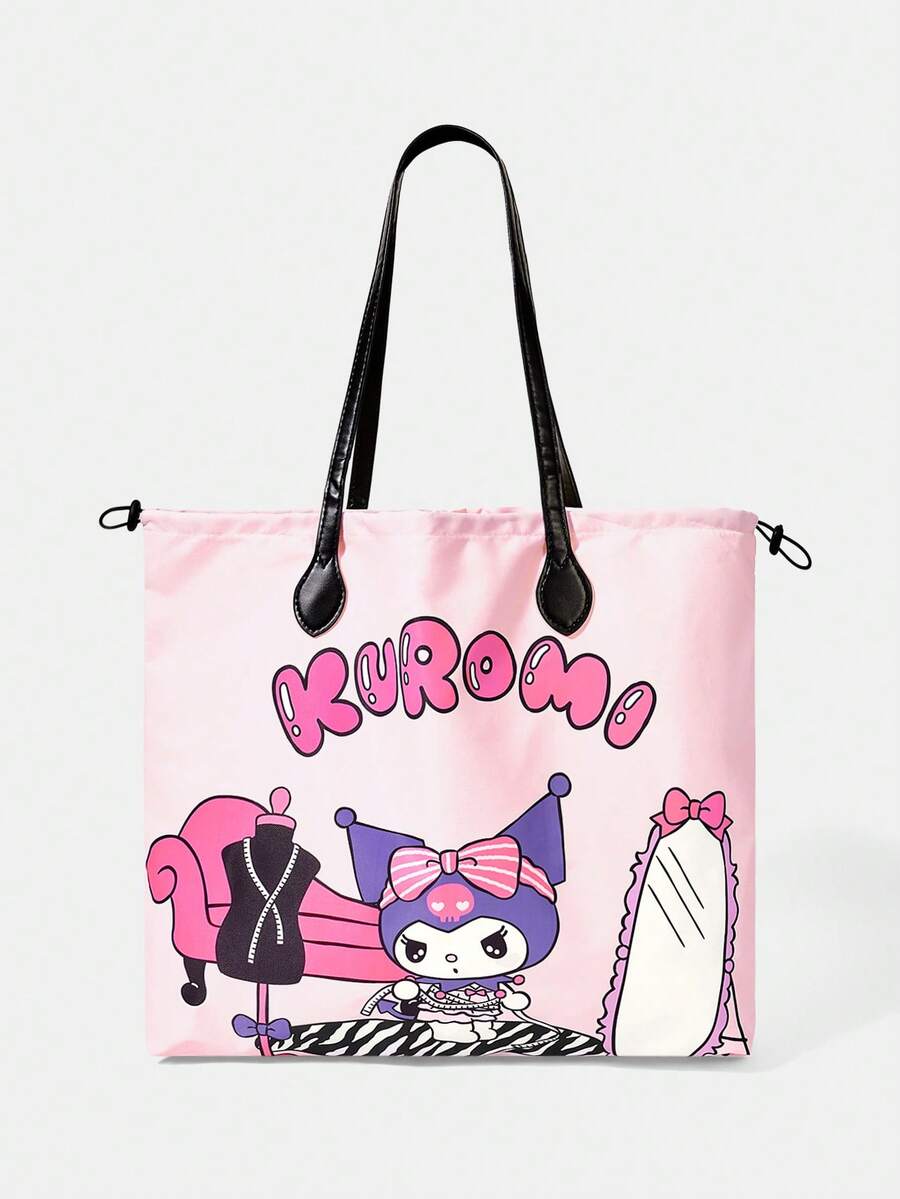 HELLO KITTY AND FRIENDS | SHEIN Women's Cartoon Printed Pattern Convenient Handbag - pink purple - View 1