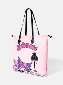 HELLO KITTY AND FRIENDS | SHEIN Tas Tangan Praktis Wanita dengan Motif Kartun - Baby Pink - View 2