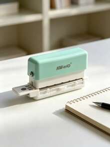 Mini 6 Hole Paper Puncher With Clear Waste Tray, Adjustable Position Guide Punch Machine For A5 20 Holes/B5 26 Holes/A4 30 Holes Loose Leaf Notebook Journal Planner, Portable Smooth Punch No Burr School Office Binding Stationery - multicolor - View 8