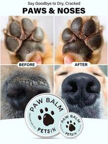 PETSIN 2-In-1 Paw & Nose Balm For Dry, Cracked Paws. Plant-Based Moisture That Softens & Protects. Available In 0.3 Oz & 2 Oz. - Multicolor - View 1
