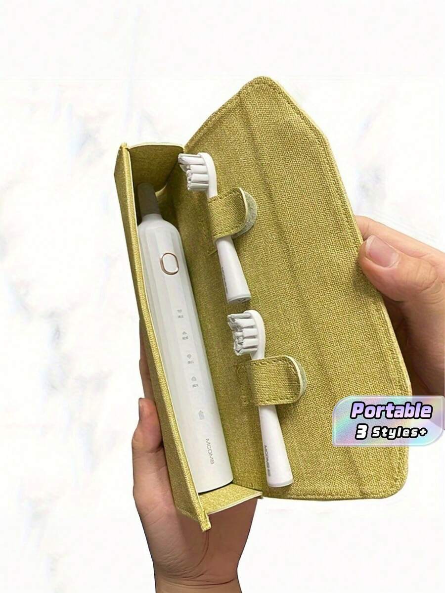 Travel Toothbrush Case, Portable Toothbrush Travel Storage Case, Durable Fabric Toothbrush Holder Organizer, Dustproof Breathable Lightweight Compact Bag For Toothbrush, Toothpaste, Travel Essentials For Camping, Business Trip, Gym And Outdoor Use - Multicolor - View 1
