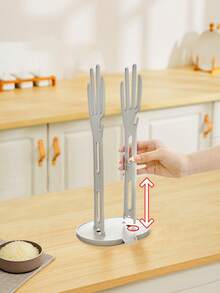 Drying And Storage Rack, Wall Mounted Self Adhesive No Drilling Kitchen & Bathroom Organizer, Multi-Purpose Space Saving Rack For Gloves, Towels, Cleaning Cloths & Sponges - Multicolor - View 5