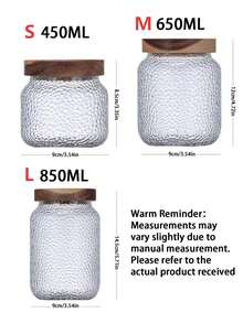 Sealed Glass Jar With American Hammered Design, Tea/Coffee/Brew Storage Container With Nut And Grain Organizer - Brown - View 12