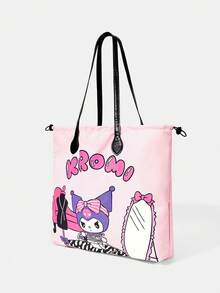HELLO KITTY AND FRIENDS | SHEIN Women's Cartoon Printed Pattern Convenient Handbag - pink purple - View 2
