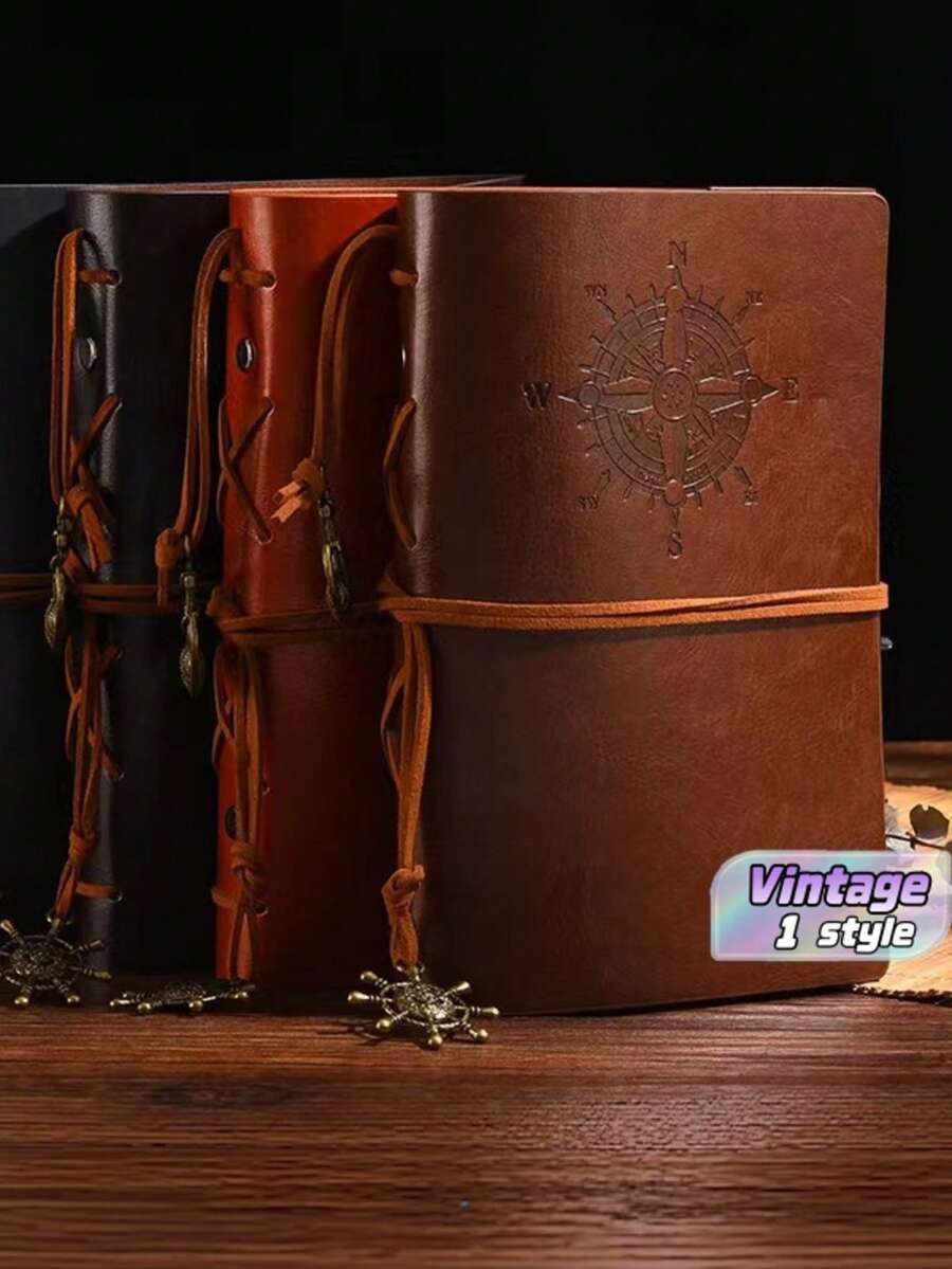 دفتر ملاحظات بتجليد حلزوني بتصميم قرصان عتيق، 1 قطعة، دفتر إبداعي لاستخدام الطلاب، هدية عالية الجودة للعودة إلى المدرسة والعطلات - بني - مشاهدة 1