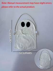 Halloween Ghost Drawstring Storage Bag, DIY Holiday Candy Favor Bag, Party Decor Prop - one size fits all - View 12