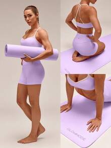 GLOWMODE 1 Pack GlowBase Dual-Grip Double-Sided Anti-Slip Water Resistant TPE Yoga Mat 6mm Thick Yoga Pilates Studio Gym Daily Active Wear - Purple - View 9